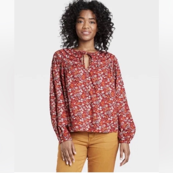 Universal Thread Floral Balloon Long Sleeve Blouse 
Size XS - Picture 1 of 12